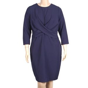 ELOQUII Blue Bodycon with Center Accent